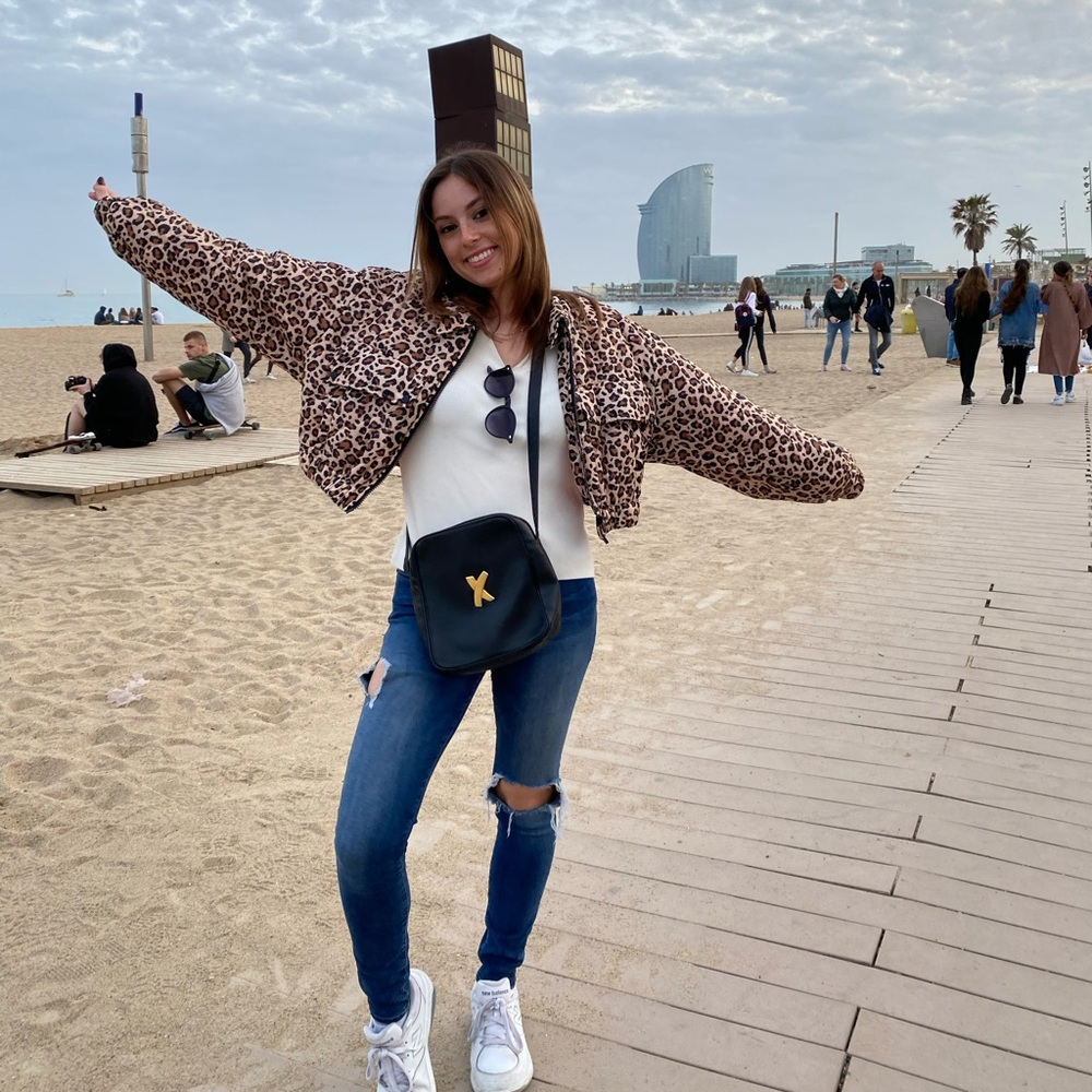 Cheetah cropped puffer